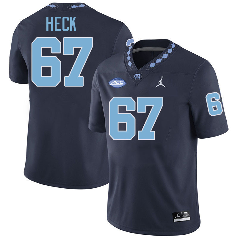 Charlie Heck UNC Jerseys,North Carolina Tar Heels #67 Charlie Heck Football Jerseys-Navy